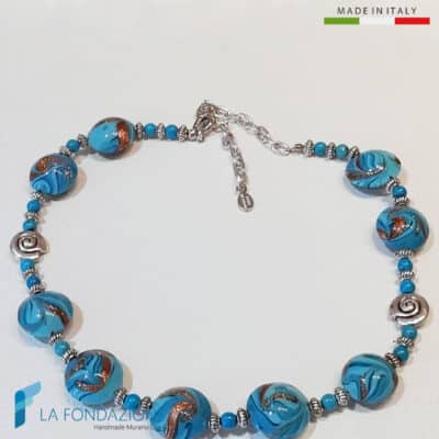 Parure Fenicio Sky con collana e braccialetto - La Fondazione snc - PARU0062