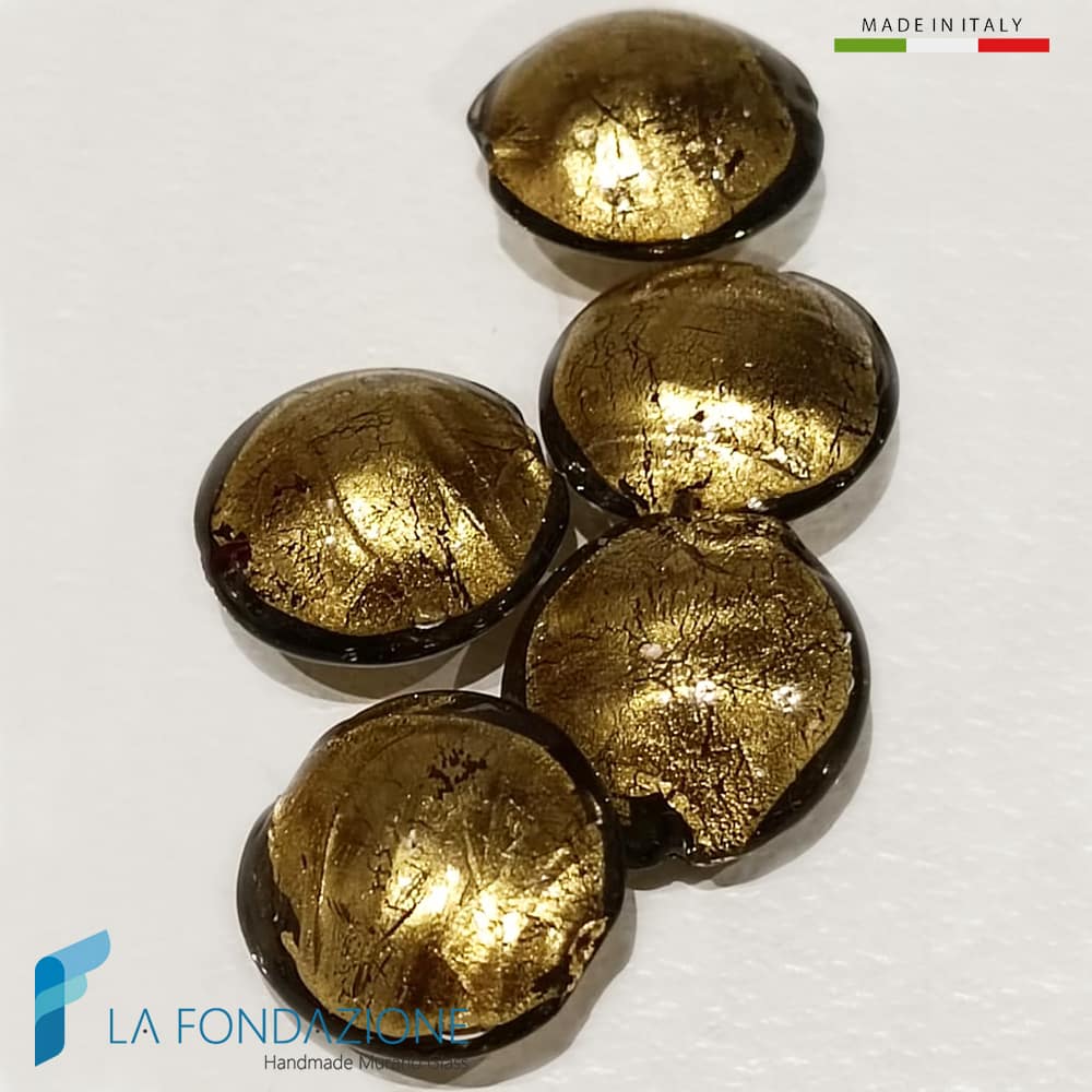 Perle Carnevale Oro in vetro di Murano - La Fondazione snc - PERLA053
