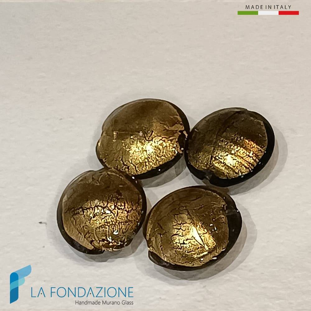 Perle Carnevale Oro in vetro di Murano - La Fondazione snc - PERLA053