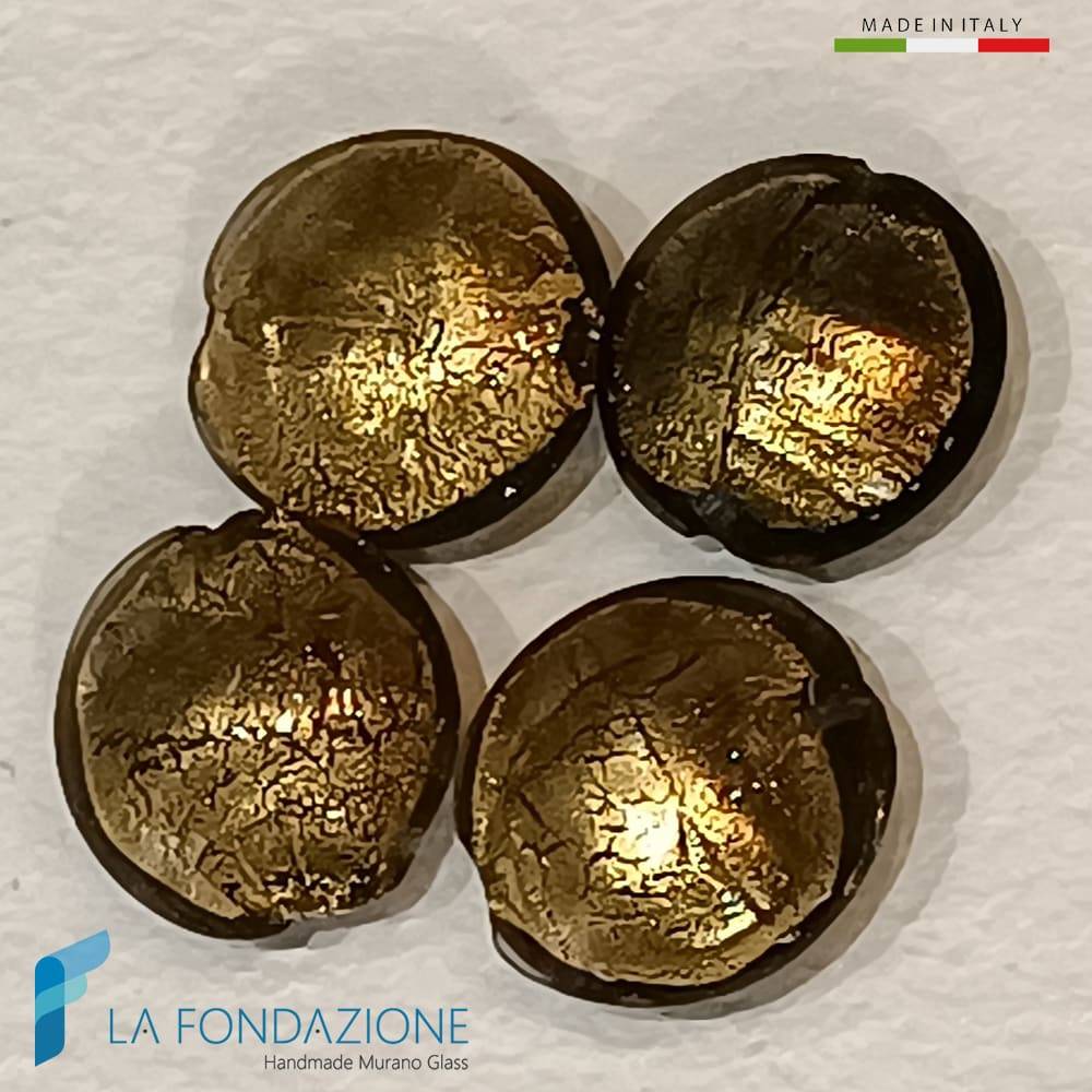Perle Carnevale Oro in vetro di Murano - La Fondazione snc - PERLA053