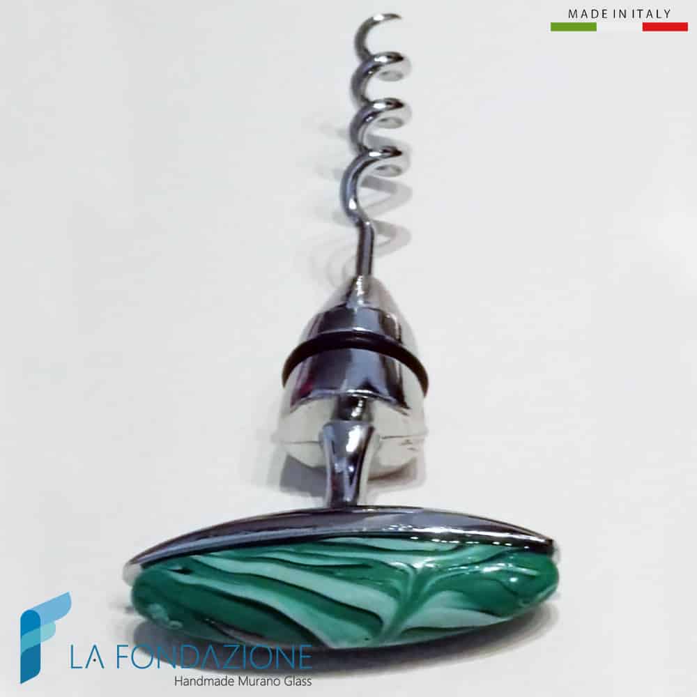 Cavatappi Fenicio Menta con avventurina - La Fondazione snc - SCREW004