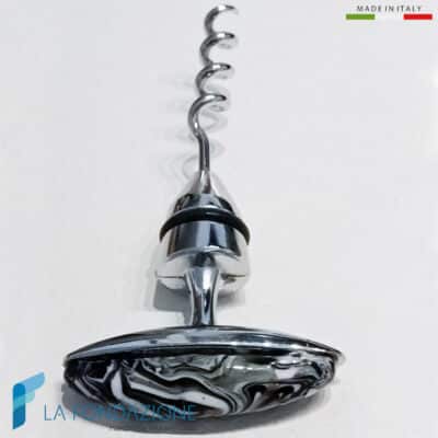 Cavatappi Fenicio Black con avventurina - La Fondazione snc - SCREW006