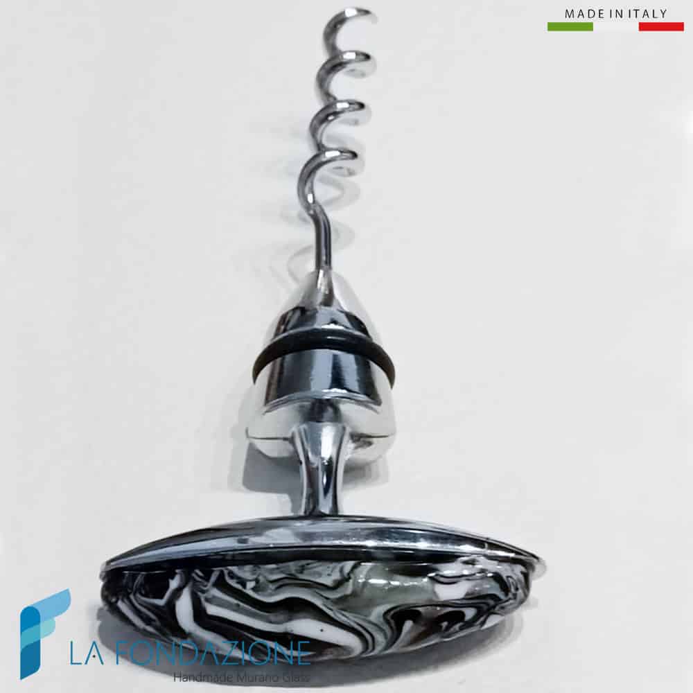Cavatappi Fenicio Black con avventurina - La Fondazione snc - SCREW006