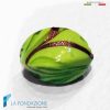 Perle Fenicio Ovali Lime con avventurina in vetro di Murano | La Fondazione snc | PERLA057