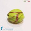 Perle Fenicio Ovali Lime con avventurina in vetro di Murano | La Fondazione snc | PERLA057