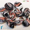 Perle Fenicio Nere Lime con avventurina in vetro di Murano | La Fondazione snc | PERLA058