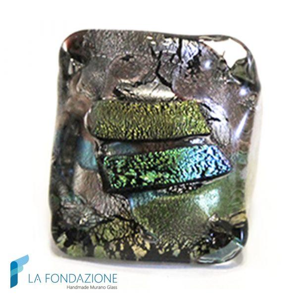Anello Cubo Dicroico Argento | La Fomndazione snc | RINGS0004
