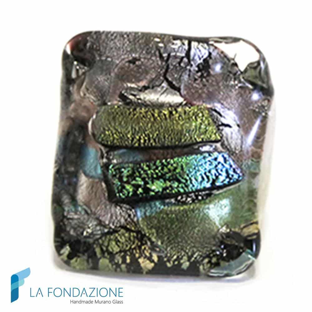Anello Cubo Dicroico Argento | La Fomndazione snc | RINGS0004