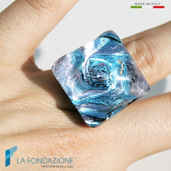 Vortex Cube Ring with Aventurine | La Fondazione snc | RINGS0005