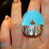 Broken Silver Ring Convex with Aventurine | La Fondazione snc | RINGS0017
