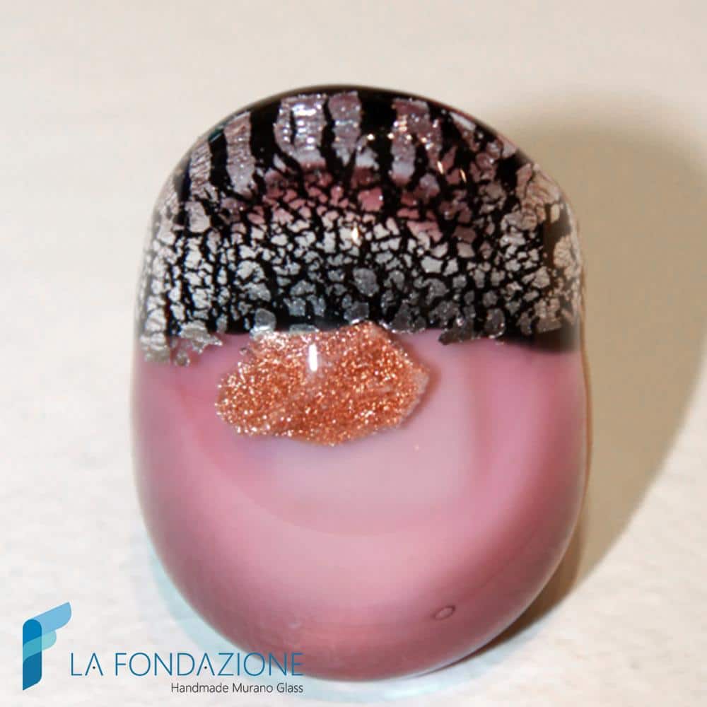 Broken Silver Ring Convex with Aventurine | La Fondazione snc | RINGS0017