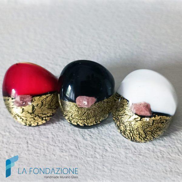 Broken Gold Ring Convex with Aventurine | La Fondazione snc | RINGS0018
