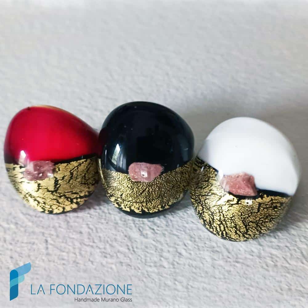 Anello Oro Rotto Bombato con avventurina | La Fondazione snc | RINGS0018
