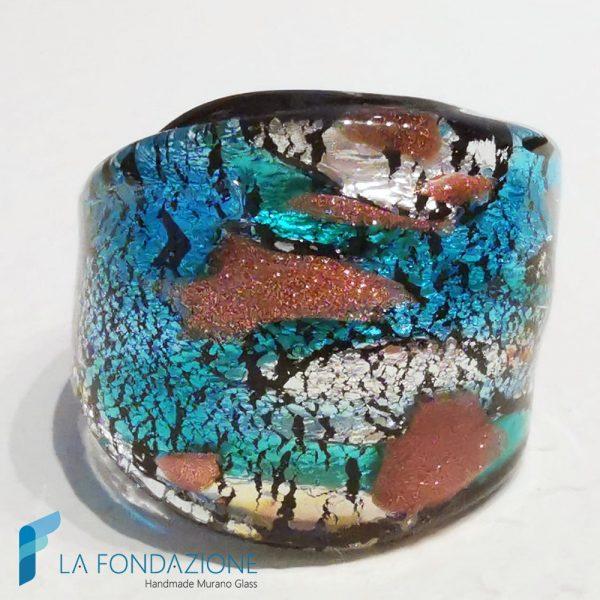 Turkish band ring with aventurine | La Fondazione snc | RINGS0020