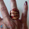 Elegant band ring with aventurine | La Fondazione snc | RINGS0022