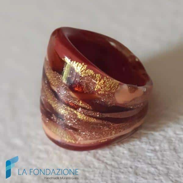 Elegant band ring with aventurine | La Fondazione snc | RINGS0022