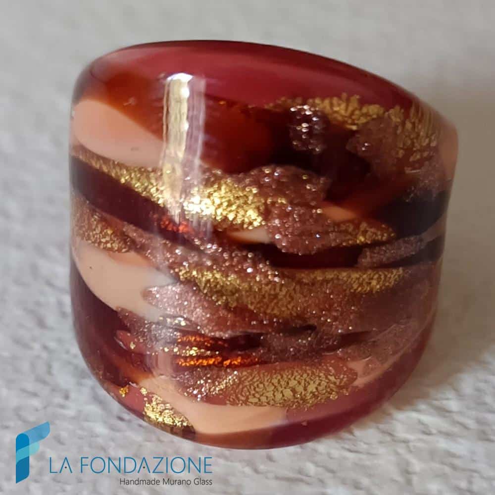 Elegant band ring with aventurine | La Fondazione snc | RINGS0022