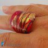 Anello a fascia Lava con avventurina e oro | La Fondazione snc | RINGS0023