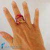 Anello a fascia Lava con avventurina e oro | La Fondazione snc | RINGS0023