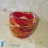 Anello a fascia Oro e Rosso con avventurina | La Fondazione snc | RINGS0024