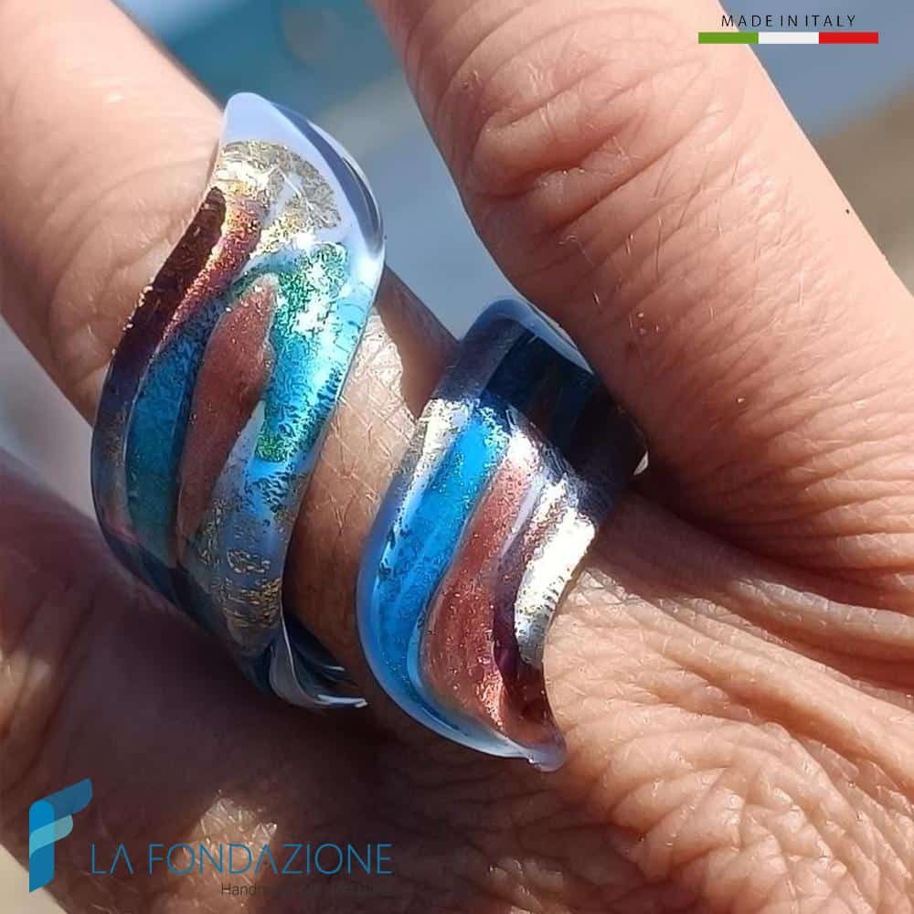 Anello a Nastro Turchese con avventurina | La Fondazione snc | RINGS0147