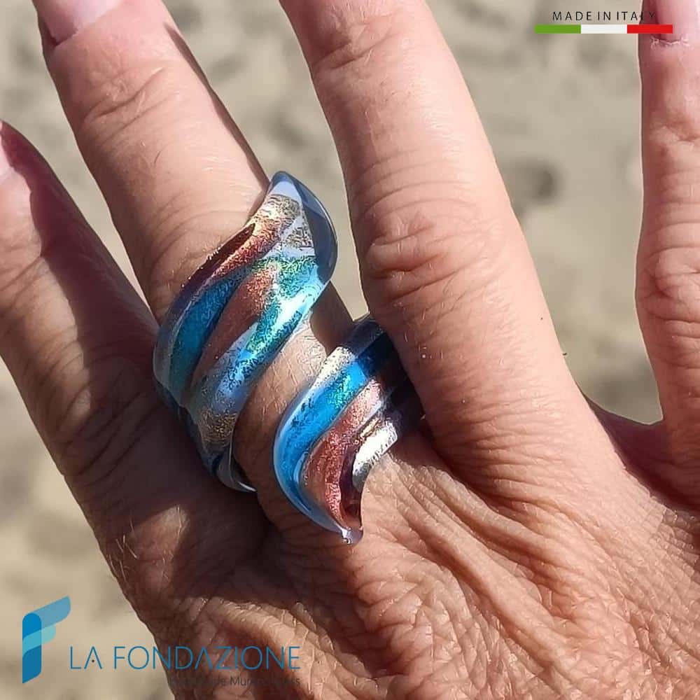 Anello a Nastro Turchese con avventurina | La Fondazione snc | RINGS0147