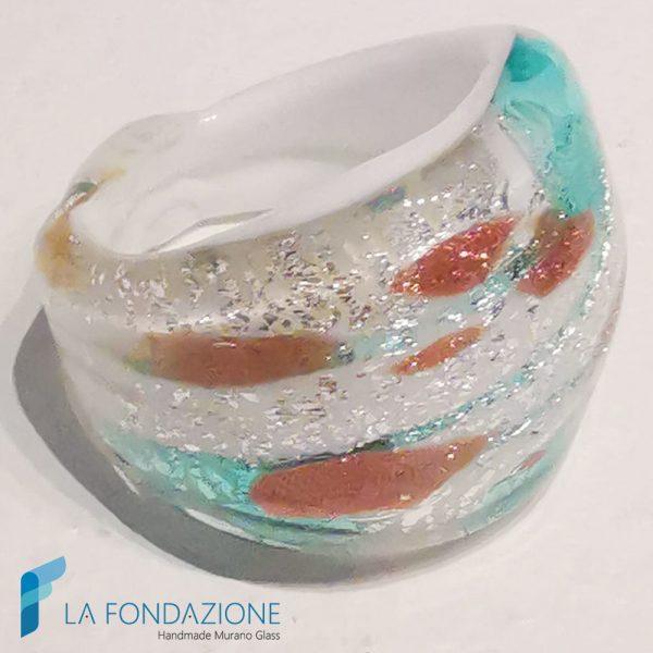 Anello a fascia Verde Acqua con avventurina | La Fondazione snc | RINGS0155