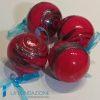Red Christmas balls streaked with aventurine | La Fondazione snc | TMAS009