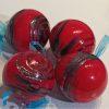 Red Christmas balls streaked with aventurine | La Fondazione snc | TMAS009