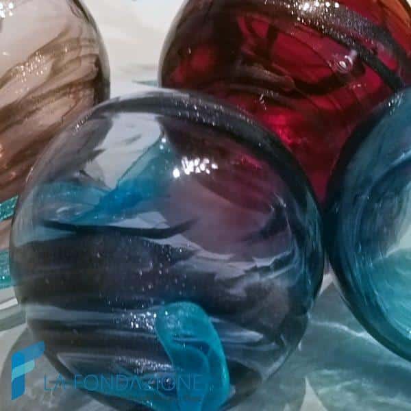 Palle di Natale trasparenti con avventurina | La Fondazione snc | TMAS010
