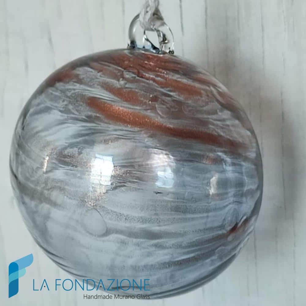 Transparent Christmas balls with aventurine | La Fondazione snc | TMAS010