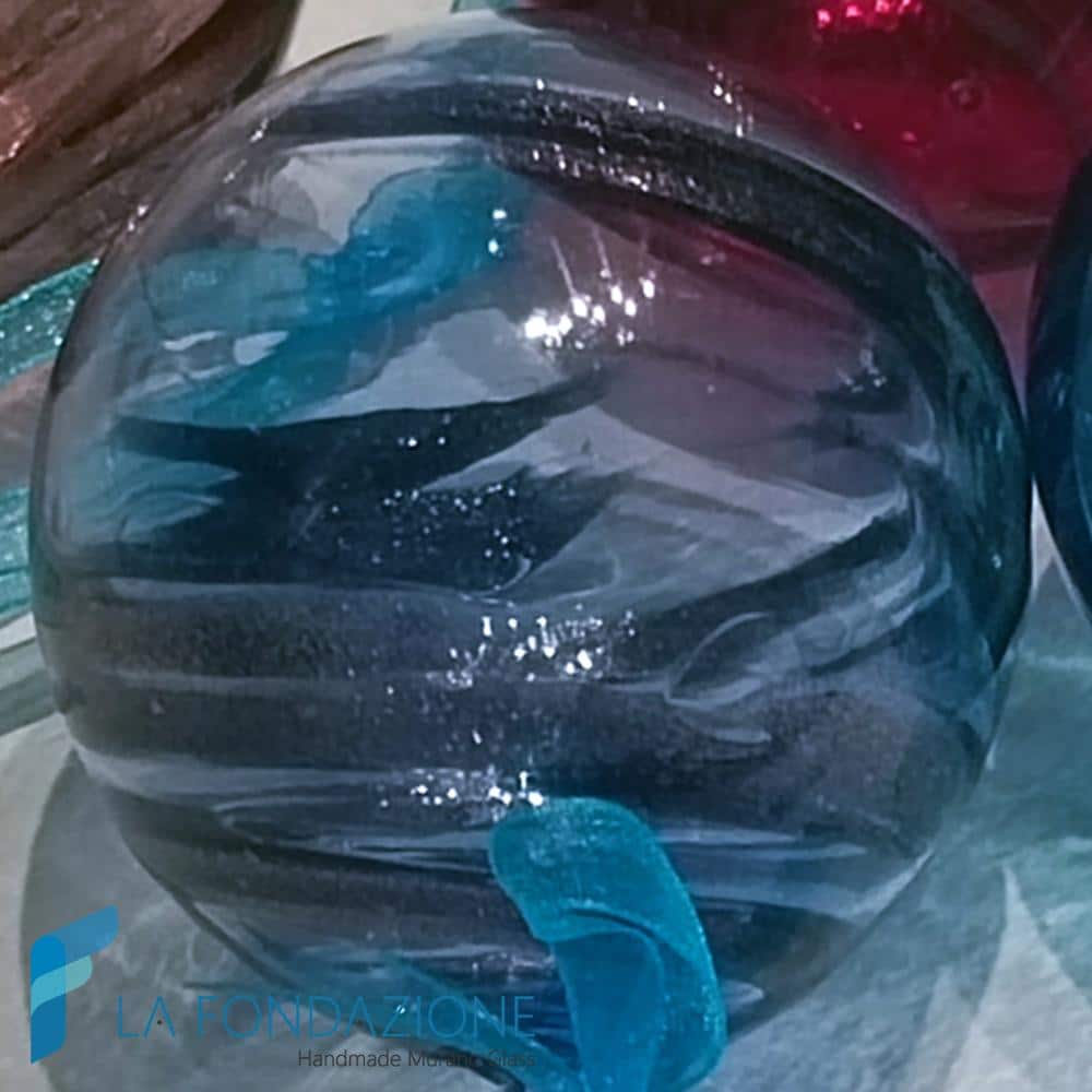 Transparent Christmas balls with aventurine | La Fondazione snc | TMAS010
