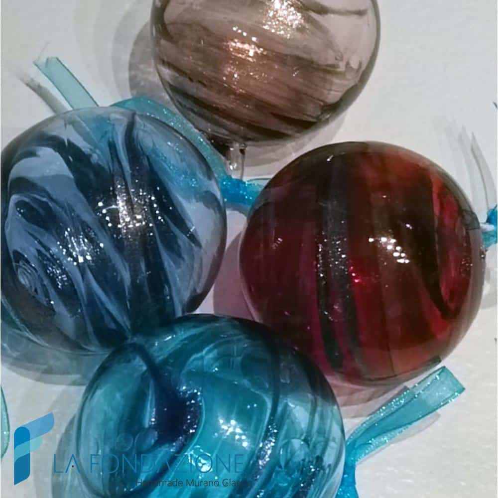 Transparent Christmas balls with aventurine | La Fondazione | TMAS010