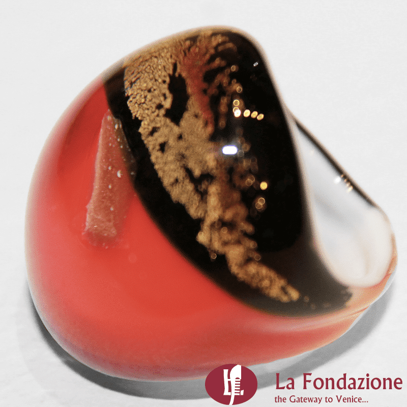 Anello Oro Rotto Bombato con avventurina | La Fondazione snc | RINGS0018