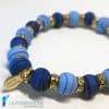 Elastic satin Diana bracelet with rhinestones - BRAC0090 - La Fondazione