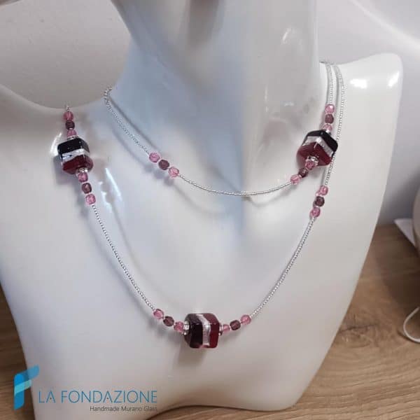 Cube set with necklace, earrings and bracelet