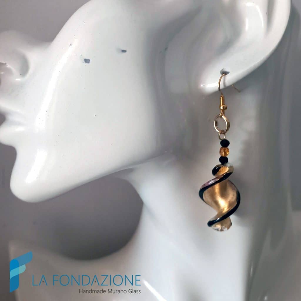 Orecchini Bisanzio Oro Nero | EARRINGSC0069 | La Fondazione snc