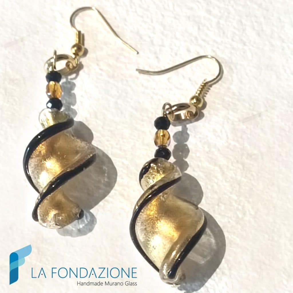 Orecchini Bisanzio Oro Nero | EARRINGSC0069 | La Fondazione snc