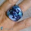 Anello a fascia Nocturna con avventurina blu | La Fondazione snc | RINGS0162