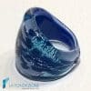 Anello a fascia Nocturna con avventurina blu | La Fondazione snc | RINGS0162