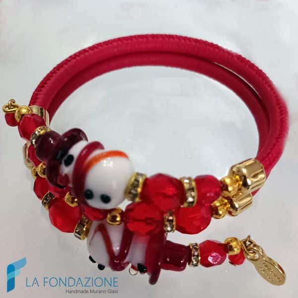 Bracciale Pupazzo di Neve con strass | La Fondazione snc | BRAC0094