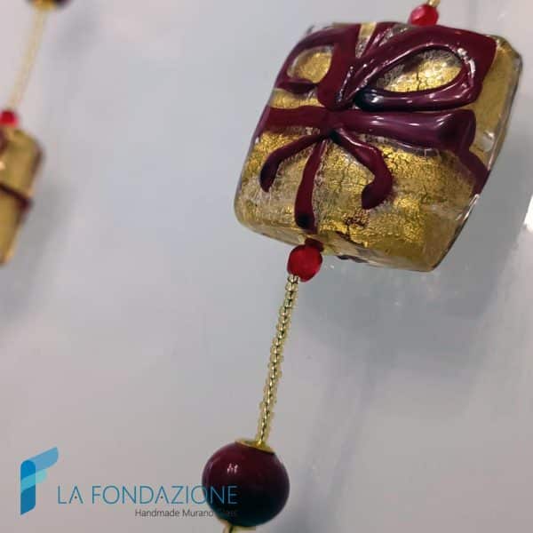 Collana Natale con pacchetti in oro | La Fondazione snc | COLL0129