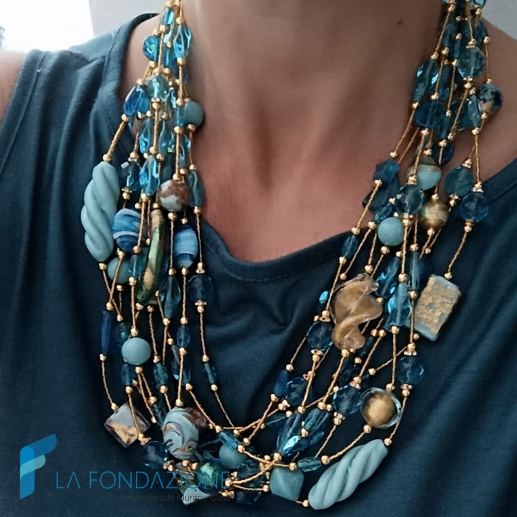 Collana Amalfi con avventurina e oro | La Fondazione snc | COLL0130