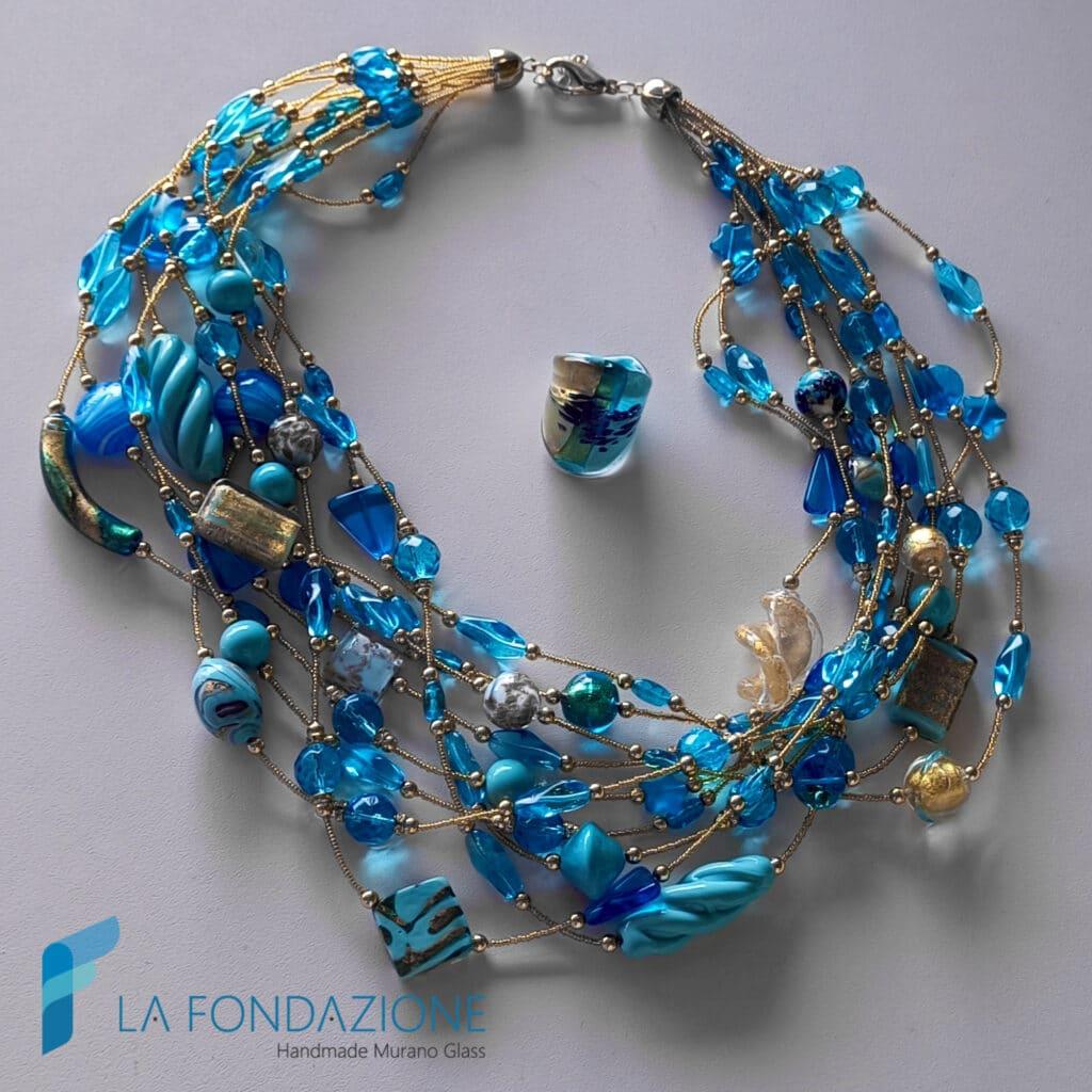 Collana Amalfi con avventurina e oro | La Fondazione snc | COLL0130