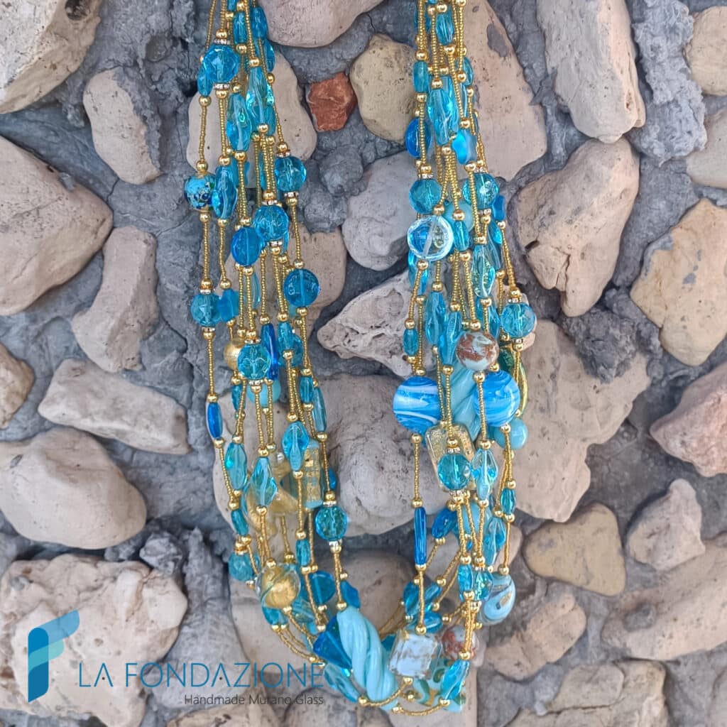 Collana Amalfi con avventurina e oro | La Fondazione snc | COLL0130