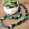 Collana Euridice con avventurina e oro | COLL0131 | La Fondazione snc