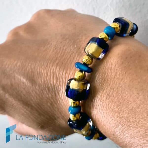 Adjustable Capri Bracelet with Gold | BRAC0097 | La Fondazione snc