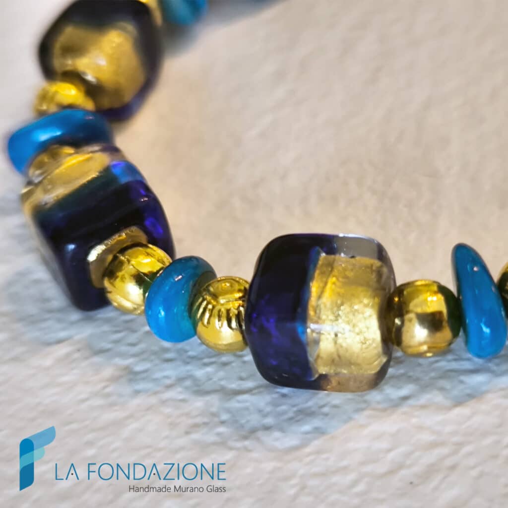 Adjustable Capri Bracelet with Gold | BRAC0097 | La Fondazione snc