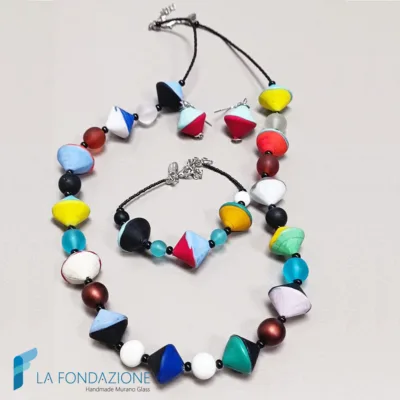 Parure Mirò con collana, orecchini e braccialetto - PARU0066 - La Fondazione