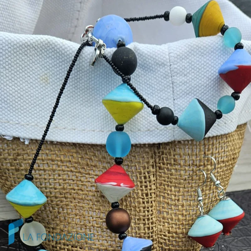 Parure Mirò con collana, orecchini e braccialetto - PARU0066 - La Fondazione
